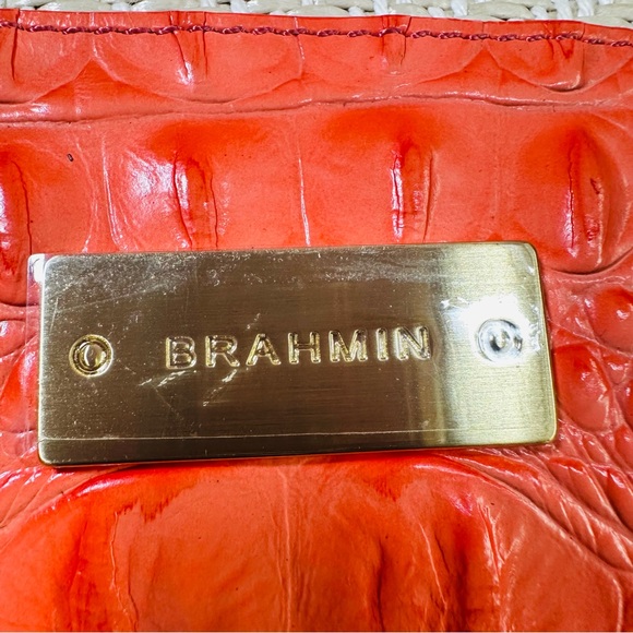 Brahmin EUC Atelier Straw Croc Embossed Leather Tote - Picture 11 of 12